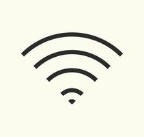 Wifi Signal Symbol Zeichen Vektor schwarze Farbe