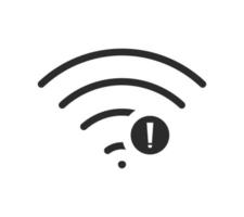 keine drahtlosen verbindungen, kein wifi-symbolzeichenvektor vektor