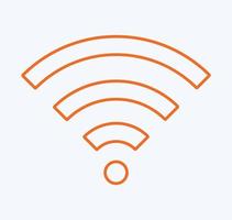 drahtloses oder wifi-netzwerkzeichen symbol symbol orange farbe vektor