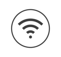 Wifi Signal Symbol Zeichen Vektor schwarze Farbe