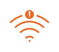 kein Wi-Fi-Verbindungssymbol, kein Wi-Fi-Wireless-Symbol vektor