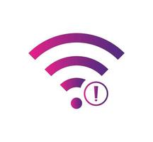 keine drahtlosen verbindungen, kein wifi-symbolzeichenvektor vektor