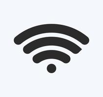 Wifi Signal Symbol Zeichen Vektor schwarze Farbe