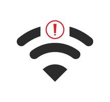 kein Wi-Fi-Verbindungssymbol, kein Wi-Fi-Wireless-Symbol vektor