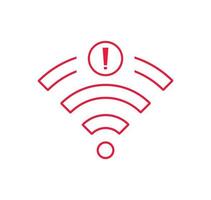 kein Wi-Fi-Verbindungssymbol, kein Wi-Fi-Wireless-Symbol vektor