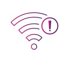 kein Wi-Fi-Verbindungssymbol, kein Wi-Fi-Wireless-Symbol vektor