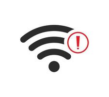 keine drahtlosen verbindungen, kein wifi-symbolzeichenvektor vektor