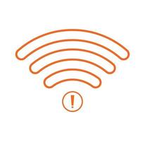 ingen wifi trådlös ikon vektor orange färg. ingen wi-fi-anslutningsikon