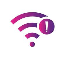 keine WLAN-Wireless-Icon-Vektorverlaufsfarbe vektor