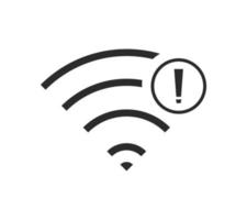 keine drahtlosen verbindungen, kein wifi-symbolzeichenvektor vektor