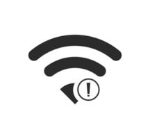 keine drahtlosen verbindungen, kein wifi-symbolzeichenvektor vektor