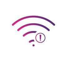 keine drahtlosen verbindungen, kein wifi-symbolzeichenvektor vektor