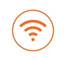 drahtloses oder wifi-netzwerkzeichen symbol symbol orange farbe vektor