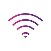 wifi drahtloses signal symbol zeichen vektorverlaufsfarbe vektor