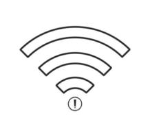kein WLAN-Icon-Vektor. kein Wi-Fi-Verbindungssymbol. keine drahtlosen Verbindungen vektor