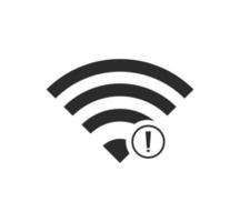 keine drahtlosen verbindungen, kein wifi-symbolzeichenvektor vektor