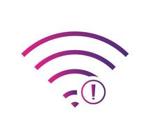 keine drahtlosen verbindungen, kein wifi-symbolzeichenvektor vektor