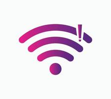 keine drahtlosen verbindungen, kein wifi-symbolzeichenvektor vektor