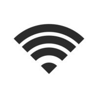 Wifi Signal Symbol Zeichen Vektor schwarze Farbe