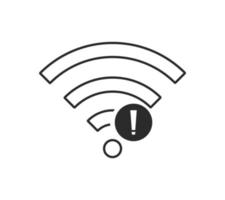 Keine drahtlosen Verbindungen, keine WLAN-Symbolzeichenvektorschwarzfarbe vektor