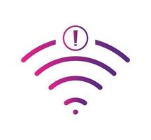 kein Wi-Fi-Verbindungssymbol, kein Wi-Fi-Wireless-Symbol vektor