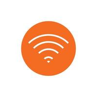 drahtloses oder wifi-netzwerkzeichen symbol symbol orange farbe vektor