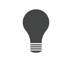 Glühbirne Symbol Zeichen Vektor Illustration schwarze Farbe