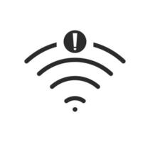 kein Wi-Fi-Verbindungssymbol, kein Wi-Fi-Wireless-Symbol vektor