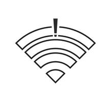 keine drahtlosen verbindungen, kein wifi-symbolzeichenvektor vektor