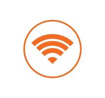 drahtloses oder wifi-netzwerkzeichen symbol symbol orange farbe vektor