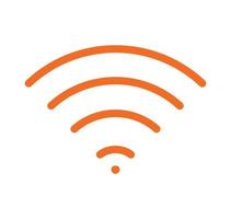 drahtloses oder wifi-netzwerkzeichen symbol symbol orange farbe vektor