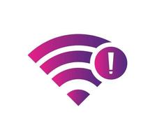 keine WLAN-Wireless-Icon-Vektorverlaufsfarbe vektor