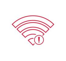 keine drahtlosen verbindungen, kein wifi-symbolzeichenvektor vektor