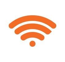 drahtloses oder wifi-netzwerkzeichen symbol symbol orange farbe vektor