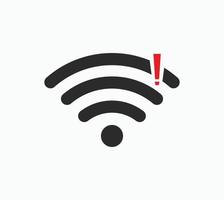 keine drahtlosen verbindungen, kein wifi-symbolzeichenvektor vektor