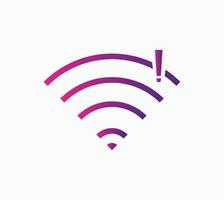 keine drahtlosen verbindungen, kein wifi-symbolzeichenvektor vektor