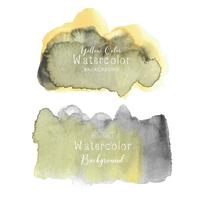 Gelber abstrakter Aquarellhintergrund, Aquarellelement für Karte, Vektorillustration. vektor