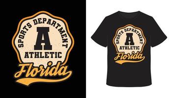 sportliches Florida-Typografie-T-Shirt-Design vektor