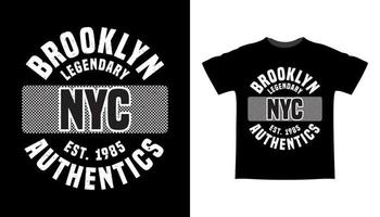 brooklyn legendäres new york city t-shirt design vektor