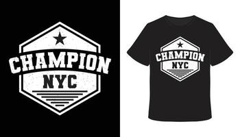 Meister-New-York-City-Typografie-T-Shirt-Design vektor