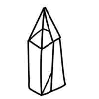 crystal doodle illustration isolerade på vitt. vektor