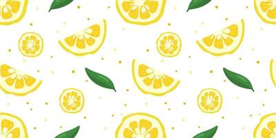 yuzu japansk citronfrukt sömlösa mönster vektorillustration isolerad på vit bakgrund. vektor