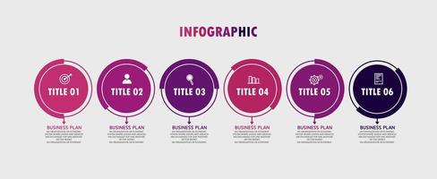 Vektor-Infografik-Etikettenvorlage mit Symboloptionen oder Schritten Infografiken für Präsentationen von Geschäftsideen. Sie kann für Informationsgrafiken, Präsentationen, Websites, Banner und Printmedien verwendet werden. vektor