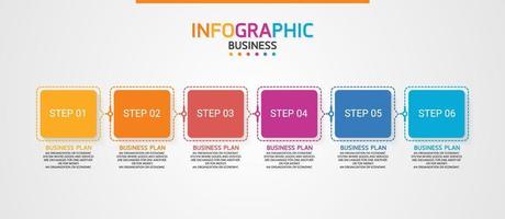 Vektor-Infografik-Etikettenvorlage mit Symboloptionen oder Schritten Infografiken für Präsentationen von Geschäftsideen. Sie kann für Informationsgrafiken, Präsentationen, Websites, Banner und Printmedien verwendet werden. vektor