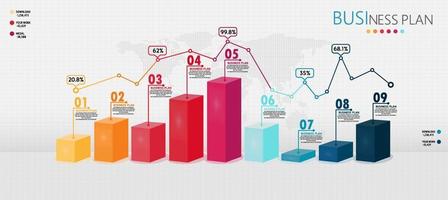 tidslinje infographic mall presentation affärsidé med ikoner, alternativ eller steg. infografik för affärsidéer kan användas för datagrafik, flödesscheman, webbplatser, banners. vektor