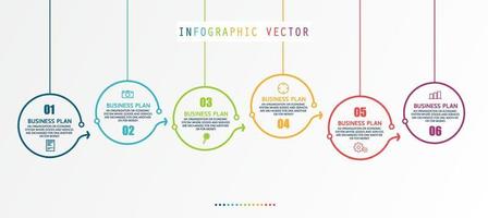 vektor infographic etikettmall med ikonalternativ eller steg infographics för affärsidépresentationer den kan användas för informationsgrafik, presentationer, webbplatser, banners, tryckta medier.