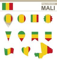 Mali-Flaggen-Sammlung vektor