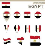 Sammlung ägyptischer Flaggen vektor