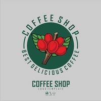 coffee shop logotyp mall, färdigt format eps 10.eps vektor