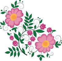 Vektor-Blumen-Illustration. illustration für postkarte, notizbuch, soziale medien, einklebebuch oder anderes design vektor